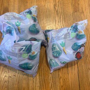 Lot of 35  pre-filled with toys BIG 3 inch Easter Eggs--Blue and Green-!